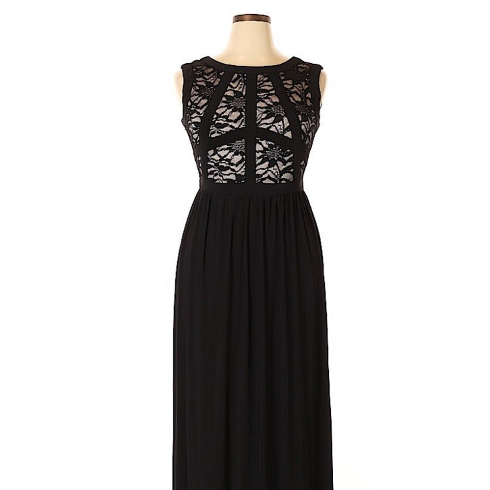 Women’s NWT R&M Richards Black Tan Lace Dress 12